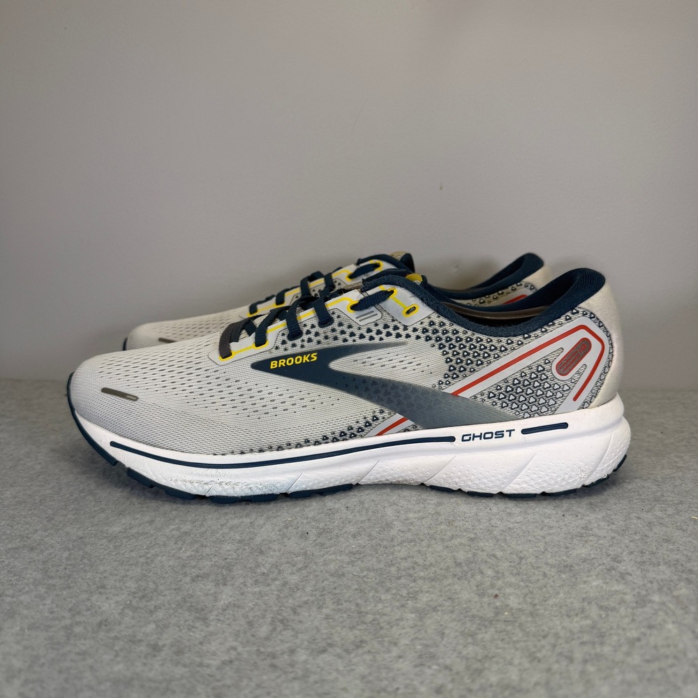 Brooks Ghost 14 Mens Shoes Size 12 Grey & Blue Running Sneakers 1103691D029
